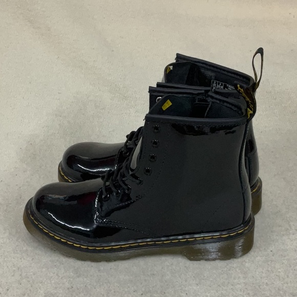 Dr. Martens Glossy Black Lace-Up Boots - Picture 3 of 7